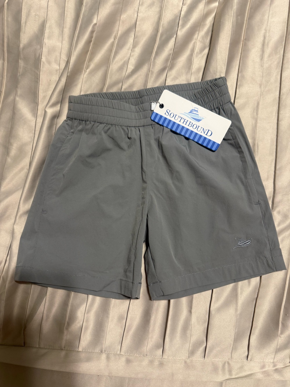 Kids' Gray Elastic-Waist Shorts